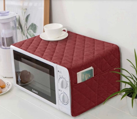 100GSM Cotton's Quilted Kitchen Microwave Oven Dust Cover - Oil Proof - Dustproof
